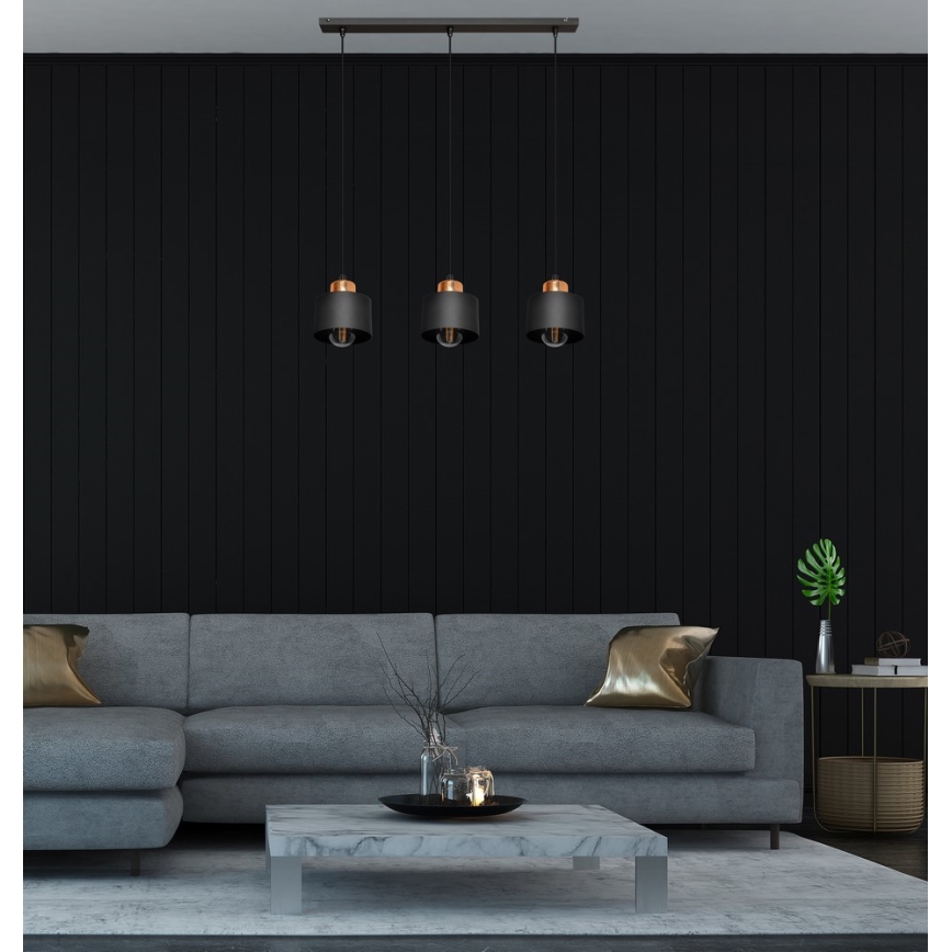 Πολύφωτο σε σχοινί EDISON 3xE27/15W/230V