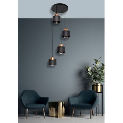 Πολύφωτο σε σχοινί EDISON 4xE27/15W/230V