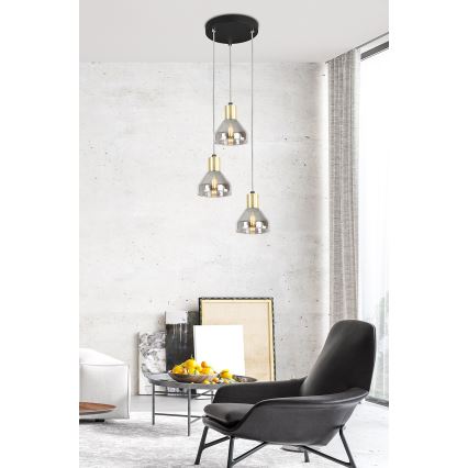 Πολύφωτο σε σχοινί GREGORY 3xE14/40W/230V