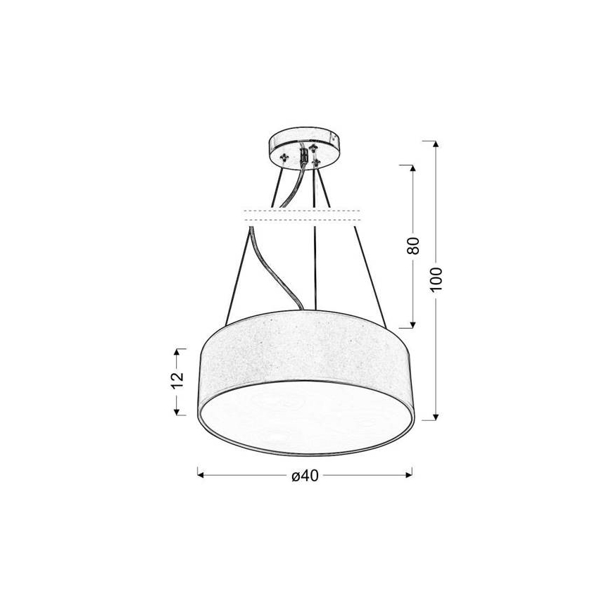 Πολύφωτο σε σχοινί KIOTO 3xE27/40W/230V