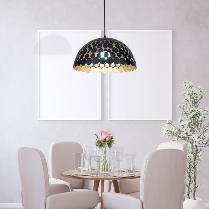 Πολύφωτο σε σχοινί LISA BLACK 1xE27/60W/230V