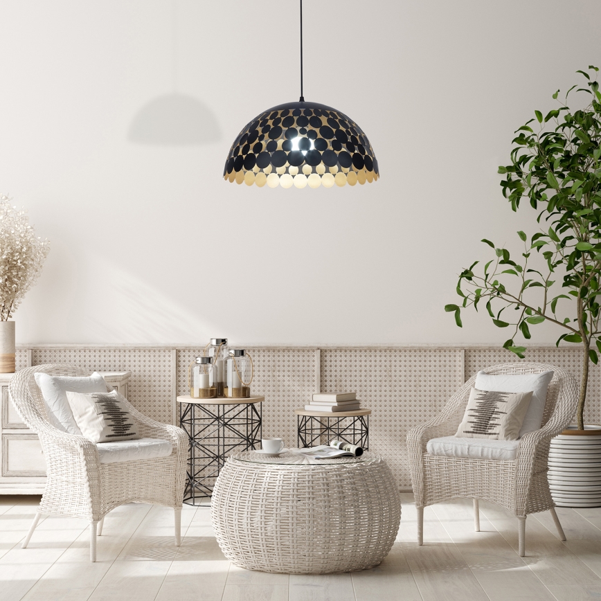 Πολύφωτο σε σχοινί LISA BLACK 1xE27/60W/230V