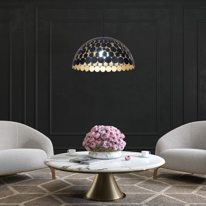 Πολύφωτο σε σχοινί LISA BLACK 1xE27/60W/230V