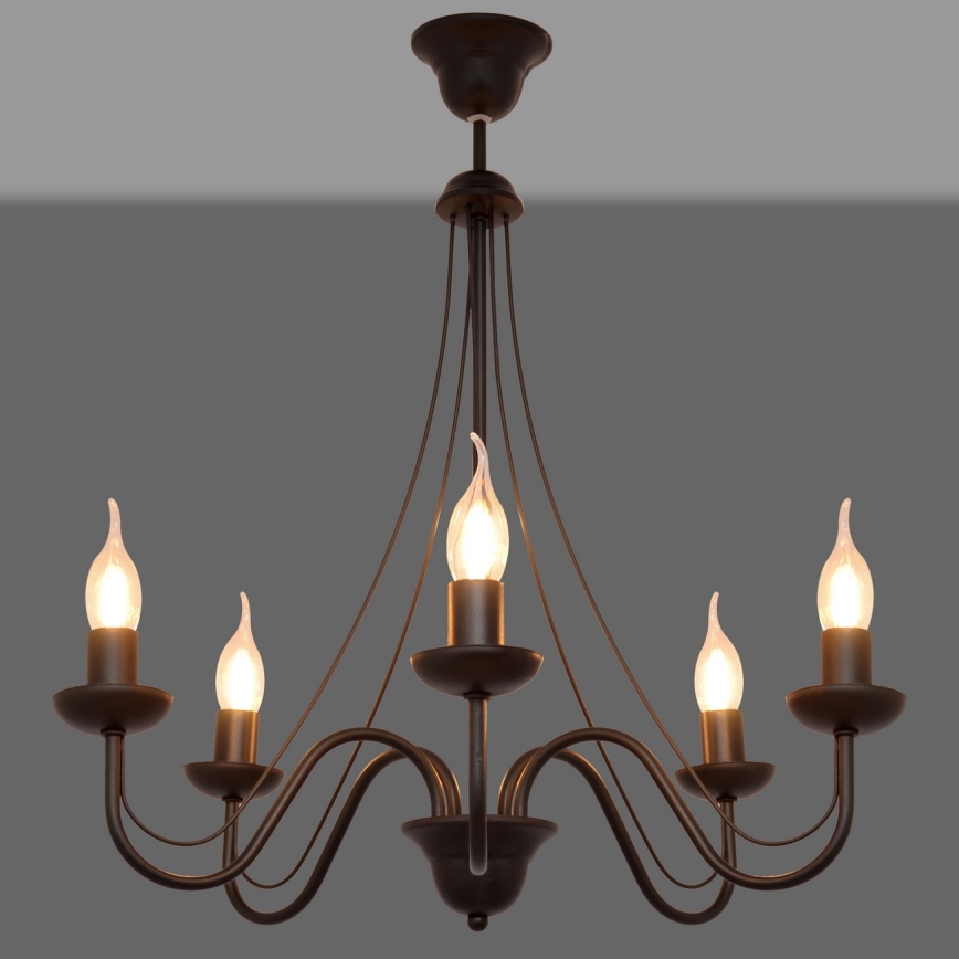 Πολύφωτο σε σχοινί MALBO II 5xE14/10W/230V