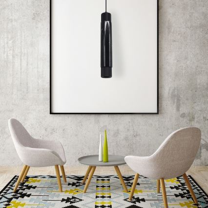 Πολύφωτο σε σχοινί MARBLE 1xGU10/8W/230V μαύρο