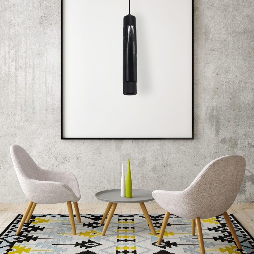 Πολύφωτο σε σχοινί MARBLE 1xGU10/8W/230V μαύρο