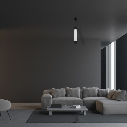 Πολύφωτο σε σχοινί MARBLE WHITE/BLACK 1xGU10/8W/230V