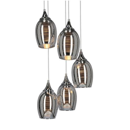 Πολύφωτο σε σχοινί MARINA 5xE27/60W/230V