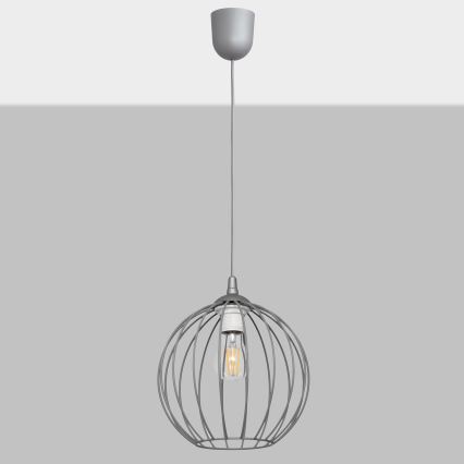 Πολύφωτο σε σχοινί MERCURE 1xE27/15W/230V γκρι