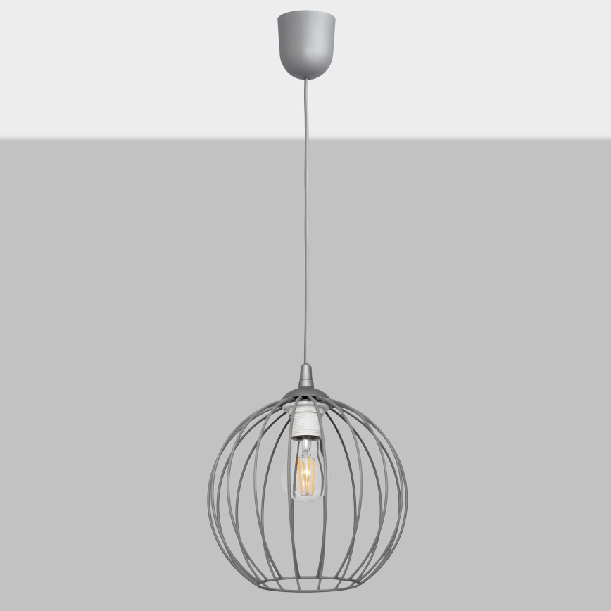 Πολύφωτο σε σχοινί MERCURE 1xE27/15W/230V γκρι