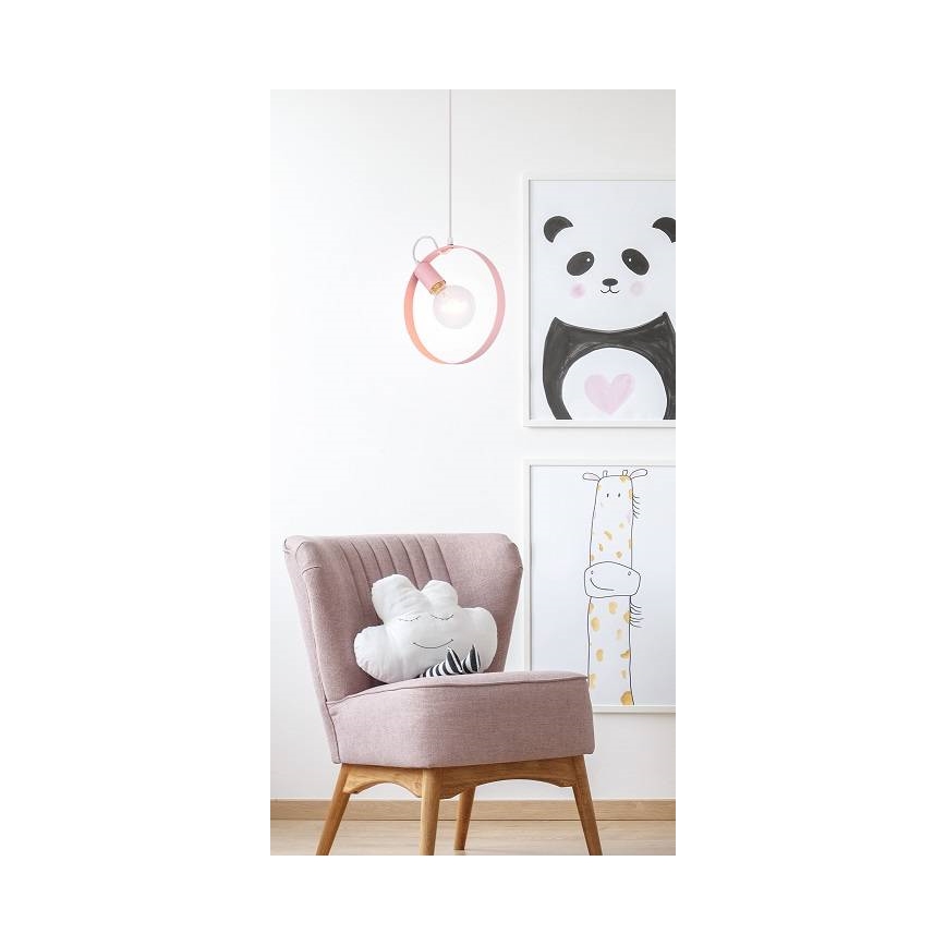 Πολύφωτο σε σχοινί NEXO 1xE27/40W/230V ροζ