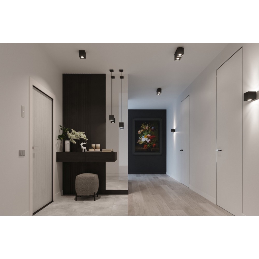 Πολύφωτο σε σχοινί QUAD 1 1xGU10/40W/230V μαύρο