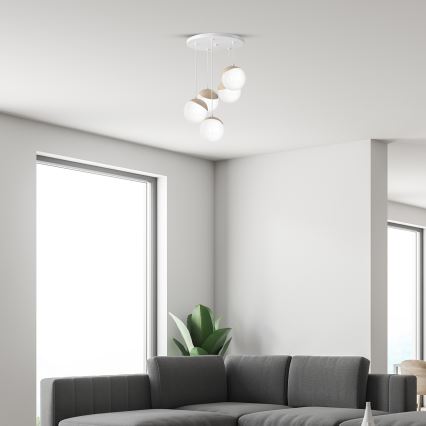 Πολύφωτο σε σχοινί SFERA WOOD 5xE14/40W/230V