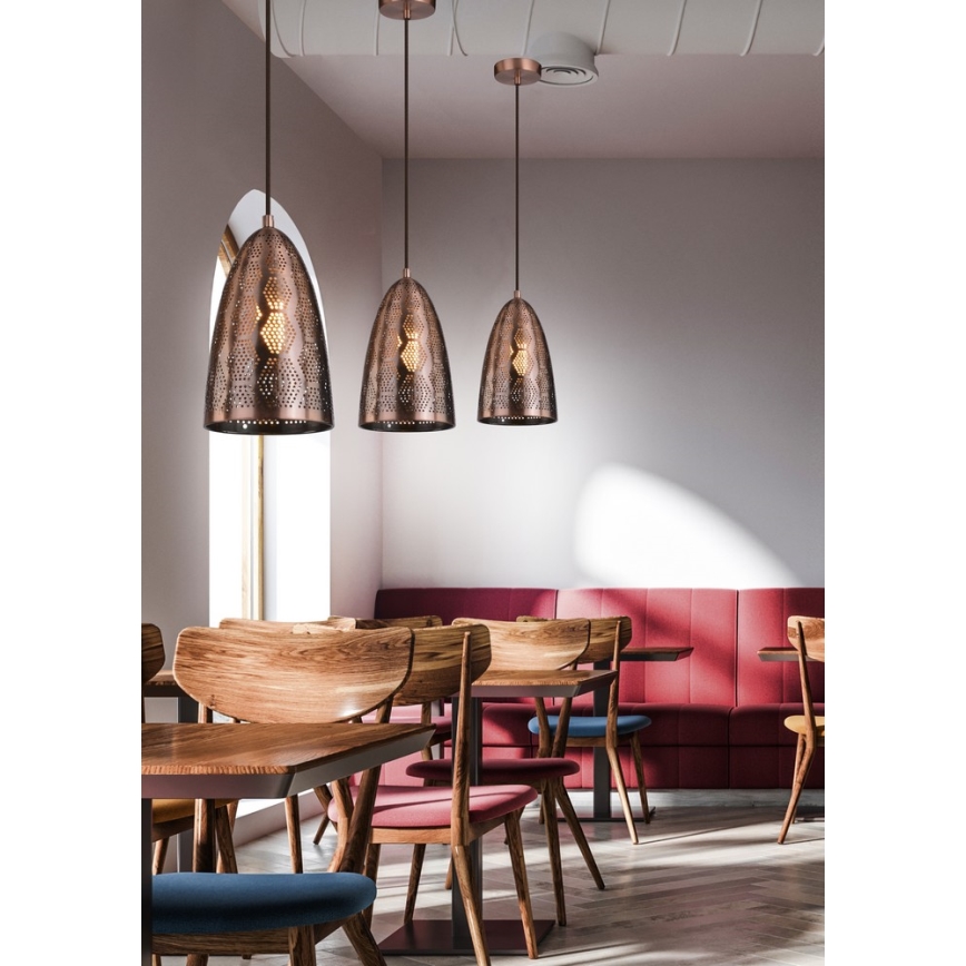 Πολύφωτο σε σχοινί SFINKS 1xE27/60W/230V χαλκός