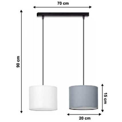 Πολύφωτο σε σχοινί TUZ 2xE27/60W/230V