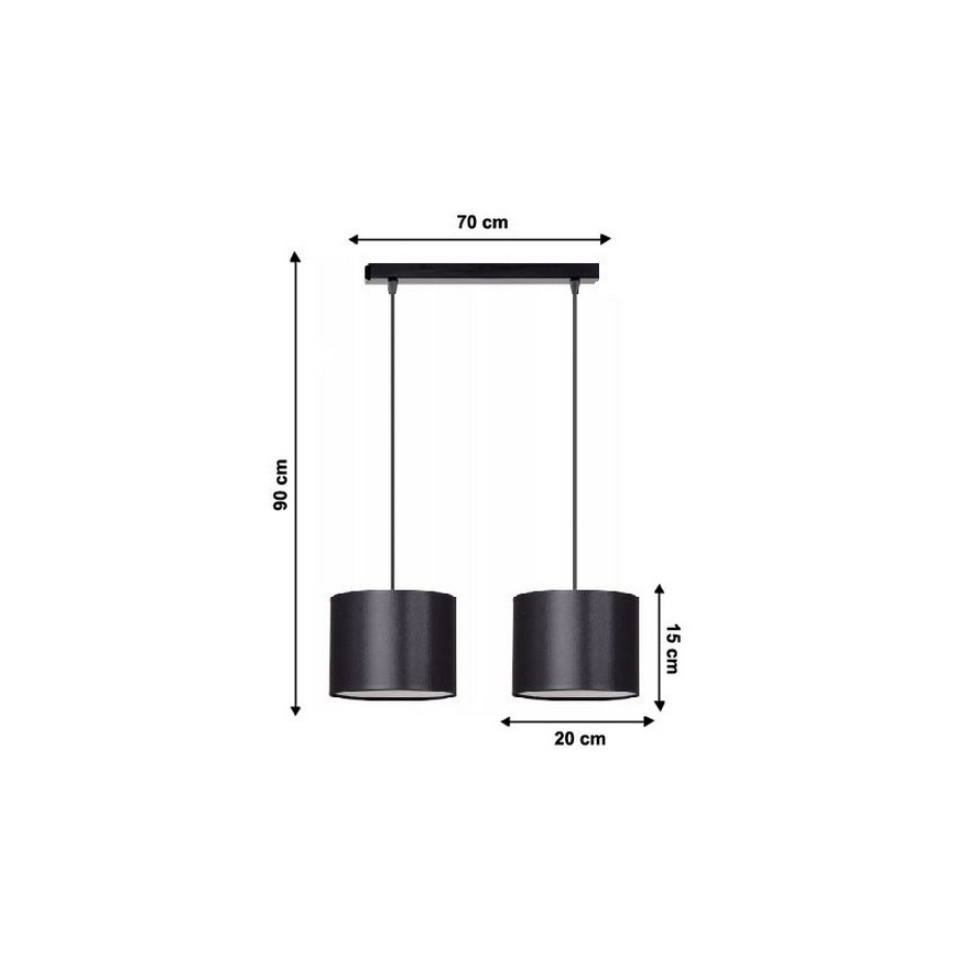 Πολύφωτο σε σχοινί TUZ 2xE27/60W/230V