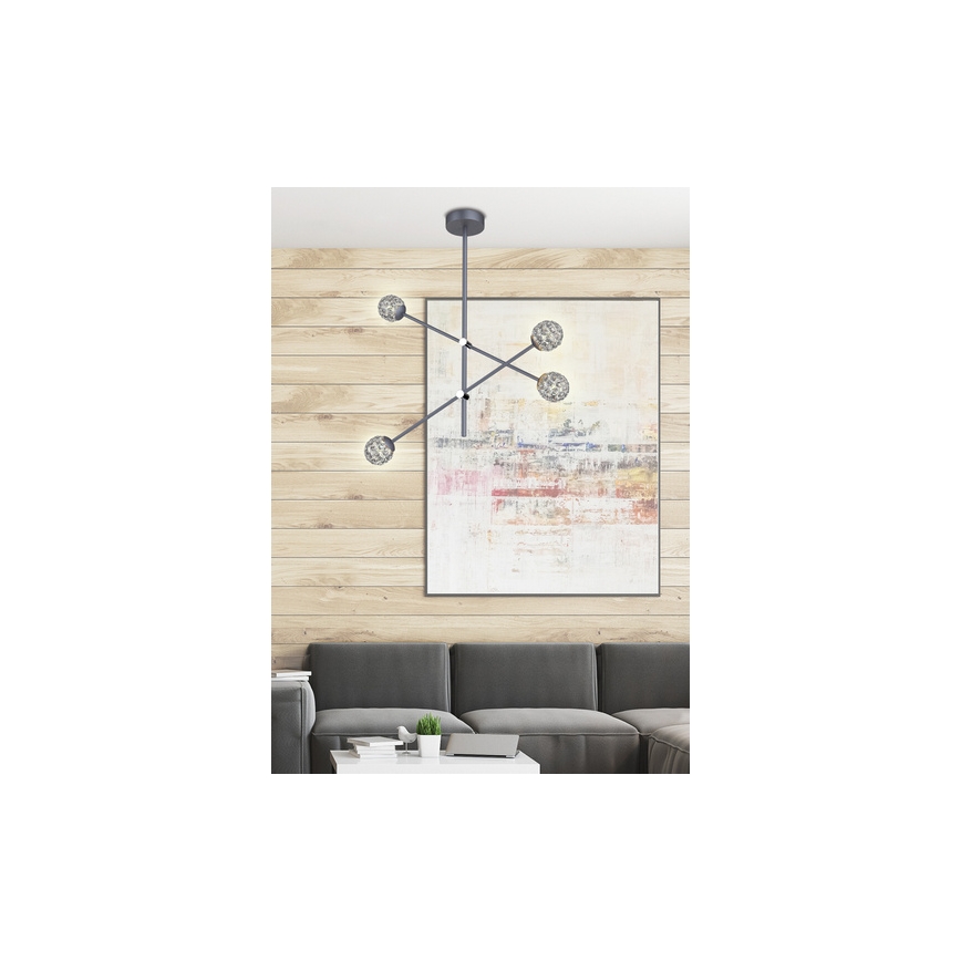 Πολύφωτο PAKSOS 6xG9/5W/230V μαύρο