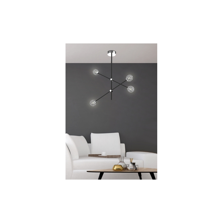 Πολύφωτο PAKSOS 6xG9/5W/230V μαύρο