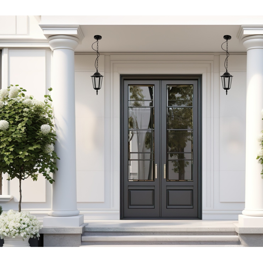 Πολύφωτο εξωτερικού χώρου με αλυσίδα 1xE27/60W/230V μαύρο