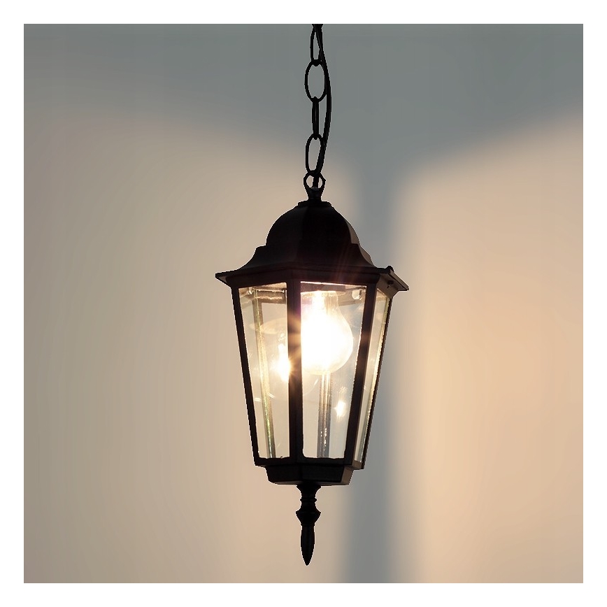 Πολύφωτο εξωτερικού χώρου με αλυσίδα 1xE27/60W/230V μαύρο