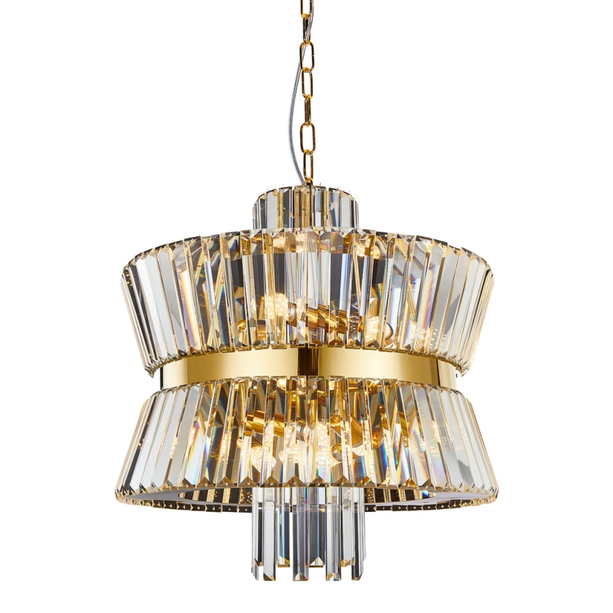 Πολύφωτο με αλυσίδα AURELIA 12xE14/40W/230V χρυσαφί