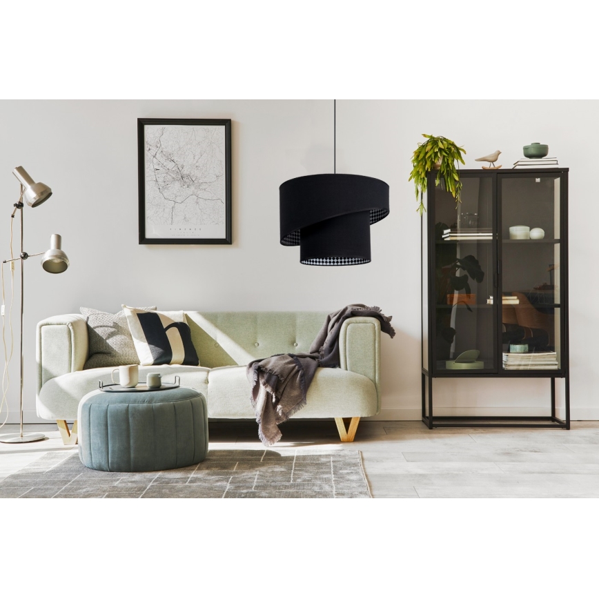 Πολύφωτο με σύρμα LORI 1×E27/60W/230V Μαύρο