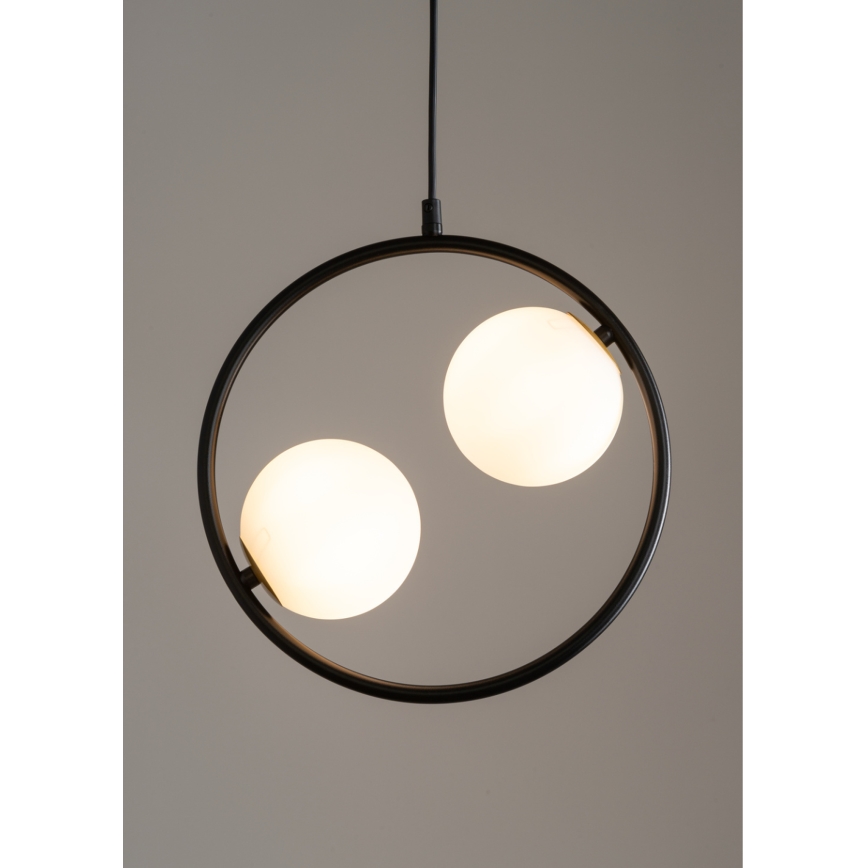 Πολύφωτο με συρματόσχοινο AQUA 2xG9/12W/230V μαύρο