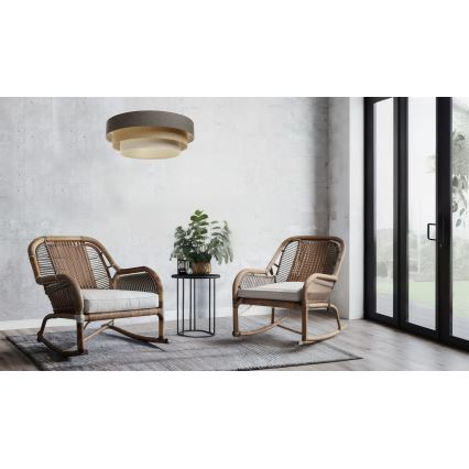 Πολύφωτο με συρματόσχοινο BOHO TRINITI 1xE27/60W/230V γκρι/μπεζ/κρεμ