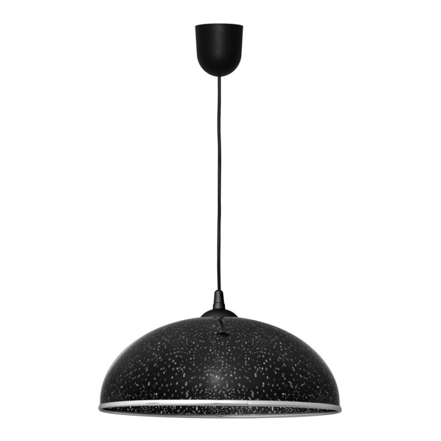 Πολύφωτο με συρματόσχοινο CIRCLE 1xE27/15W/230V μαύρο