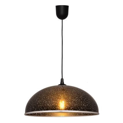 Πολύφωτο με συρματόσχοινο CIRCLE 1xE27/15W/230V μαύρο