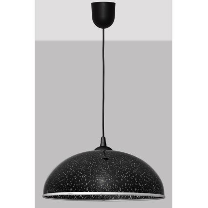 Πολύφωτο με συρματόσχοινο CIRCLE 1xE27/15W/230V μαύρο