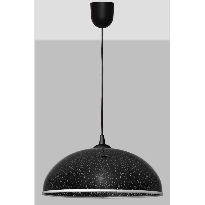 Πολύφωτο με συρματόσχοινο CIRCLE 1xE27/15W/230V μαύρο