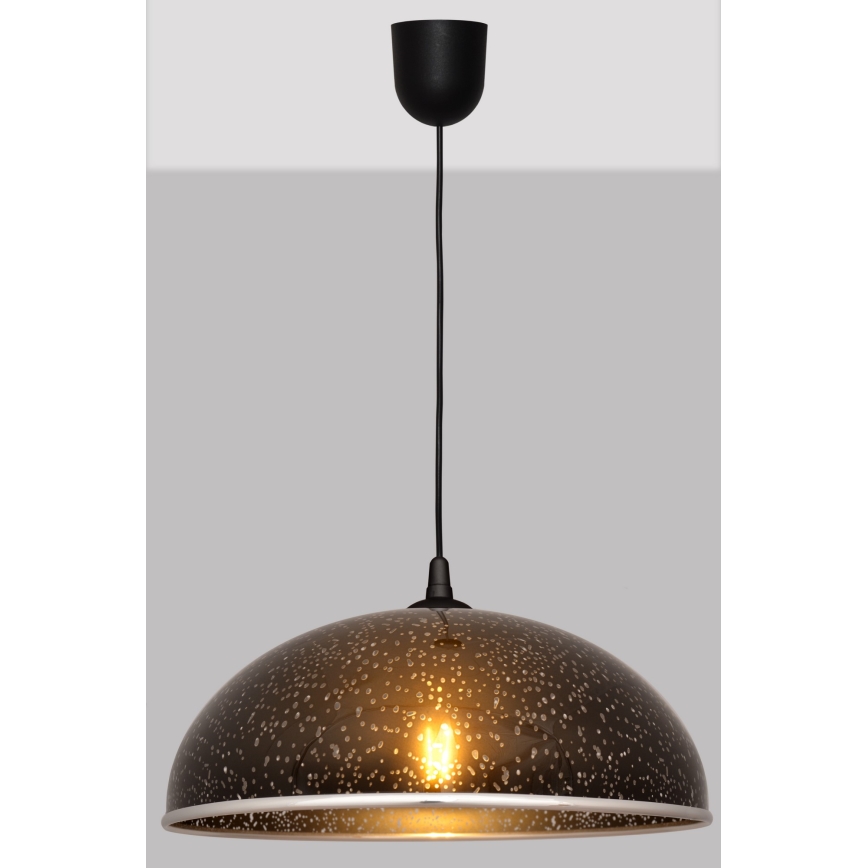 Πολύφωτο με συρματόσχοινο CIRCLE 1xE27/15W/230V μαύρο