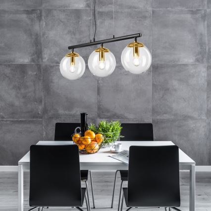 Πολύφωτο με συρματόσχοινο ELOISE 3xE14/15W/230V