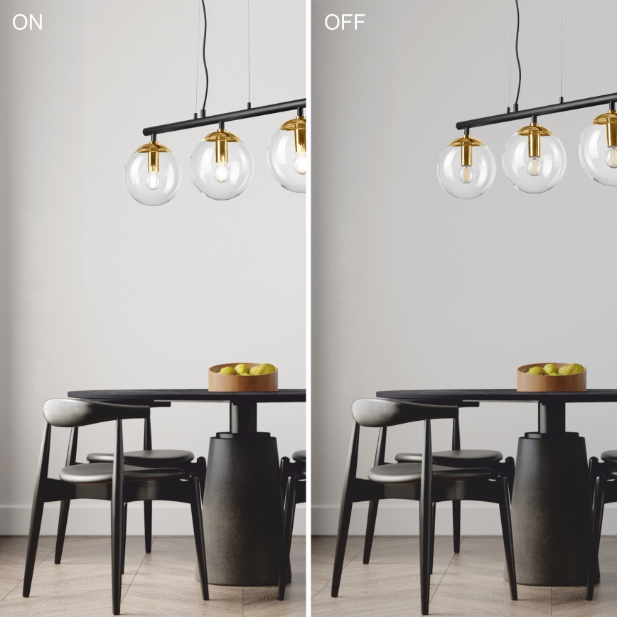 Πολύφωτο με συρματόσχοινο ELOISE 3xE14/15W/230V