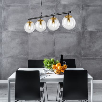 Πολύφωτο με συρματόσχοινο ELOISE 4xE14/15W/230V