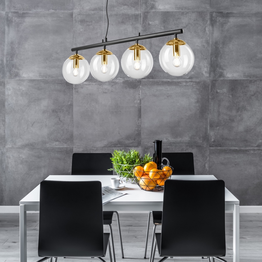 Πολύφωτο με συρματόσχοινο ELOISE 4xE14/15W/230V