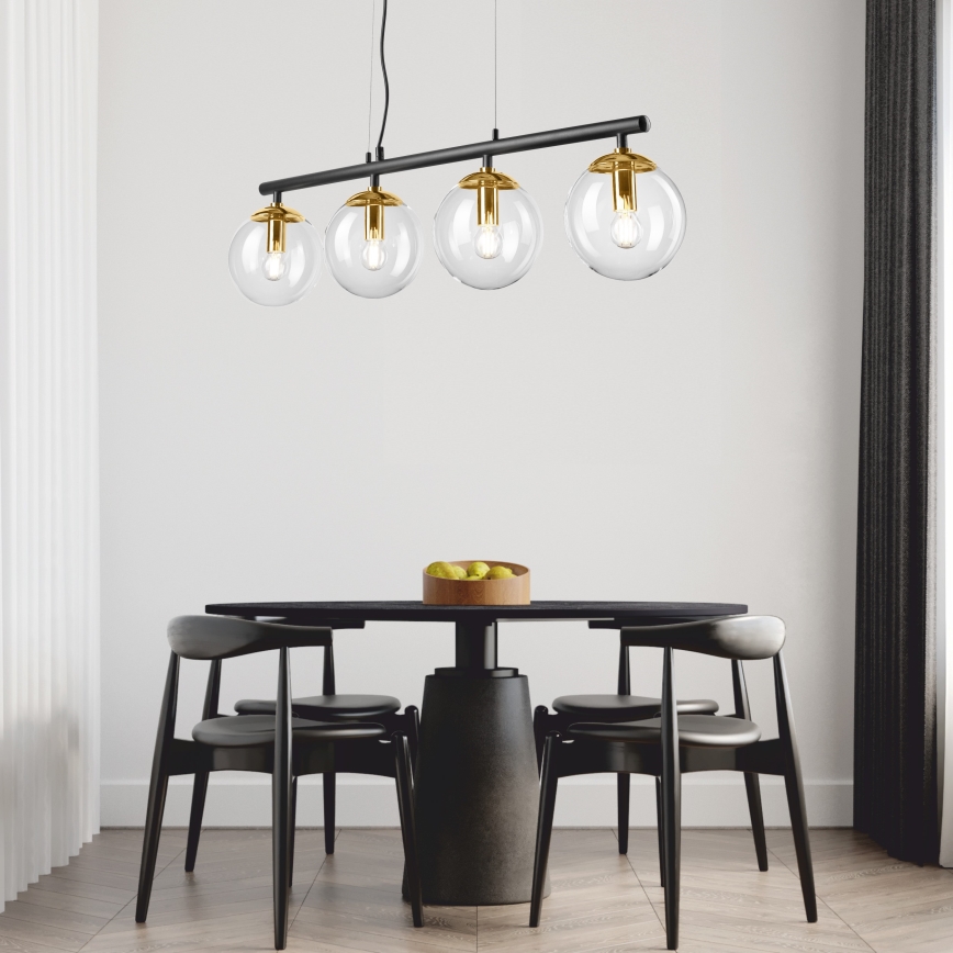 Πολύφωτο με συρματόσχοινο ELOISE 4xE14/15W/230V