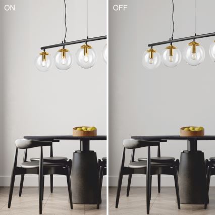 Πολύφωτο με συρματόσχοινο ELOISE 4xE14/15W/230V