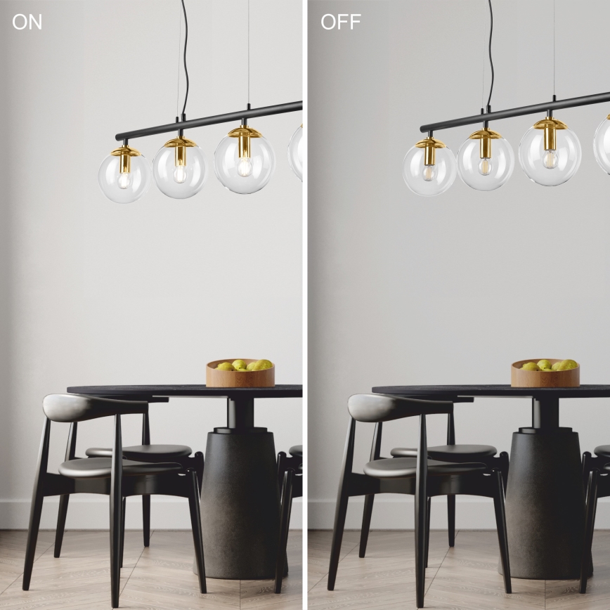 Πολύφωτο με συρματόσχοινο ELOISE 4xE14/15W/230V