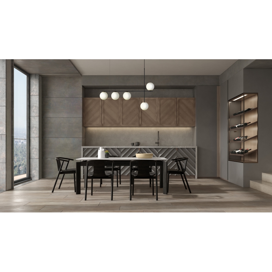 Πολύφωτο με συρματόσχοινο SILIA 5xG9/12W/230V μαύρο