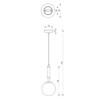 Πολύφωτο με συρματόσχοινο SPIRA 1xE14/15W/230V μαύρο