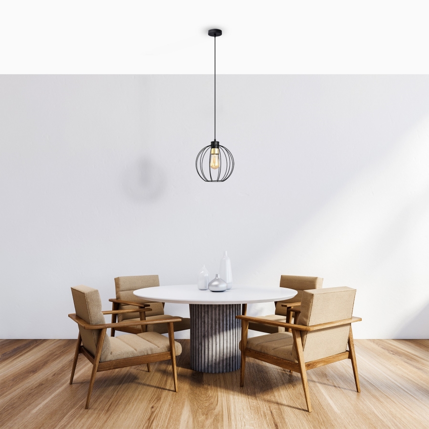 Πολύφωτο με συρματόσχοινο STARLIGHT 1xE27/15W/230V μαύρο/χρυσαφί