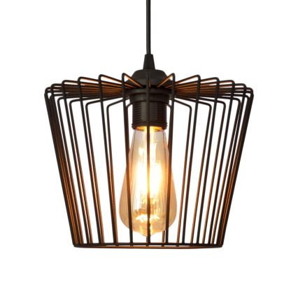 Πολύφωτο με συρματόσχοινο TORRI 3xE27/15W/230V μαύρο