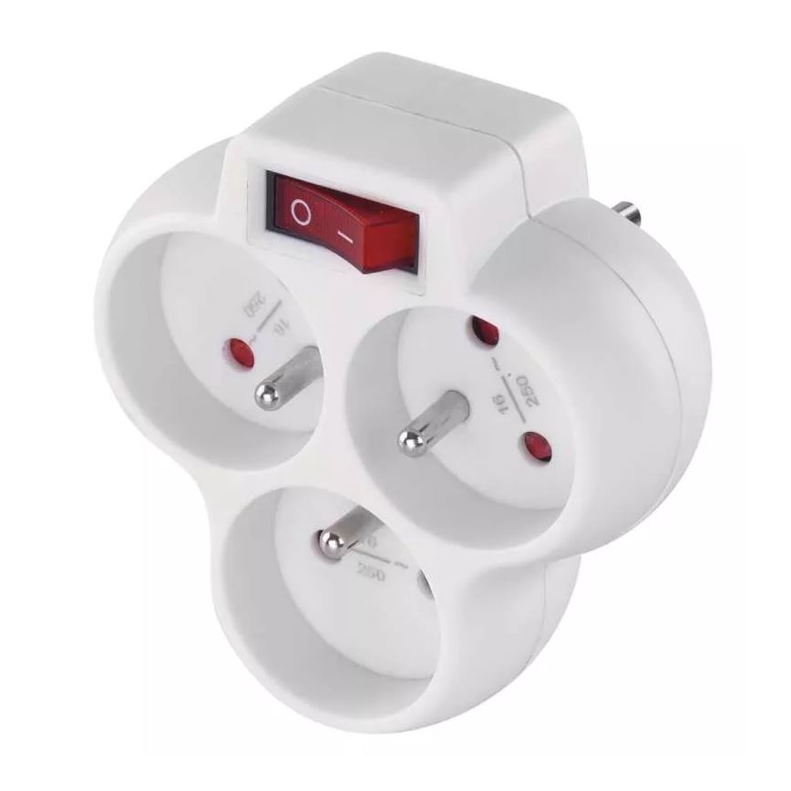 Πολύπριζο 3 θέσεων 3x10A/230V