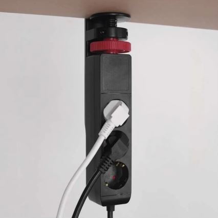 Πολύπριζο 3Z + 3xUSB 1,5m μαύρο