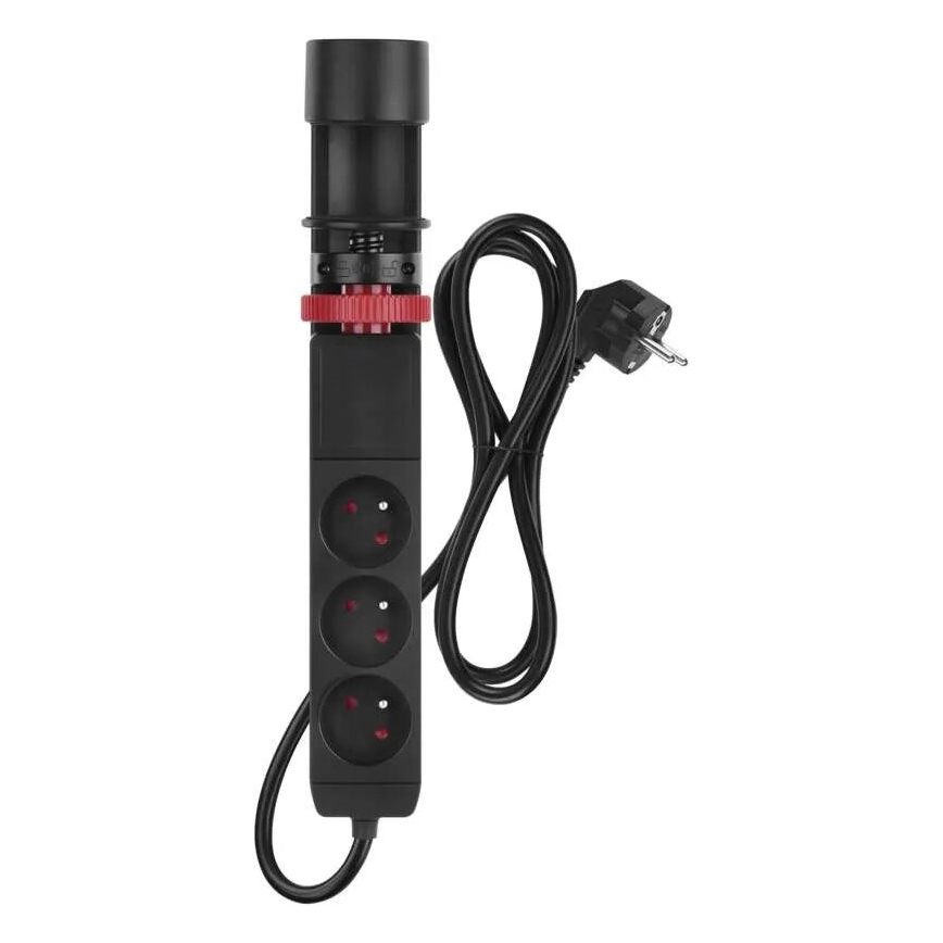 Πολύπριζο 3Z + 3xUSB 1,5m μαύρο