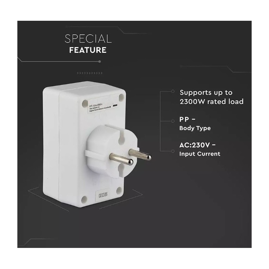 Πολύπριζο 4x2,5A/230V