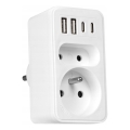 Πολύπριζο με 2 πρίζες + 2x USB-C + 2x USB-A