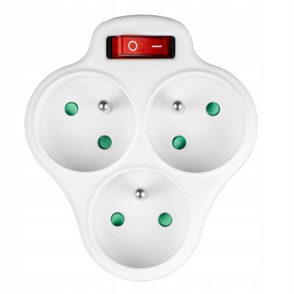 Πολύπριζο με διακόπτη, 3 υποδοχές